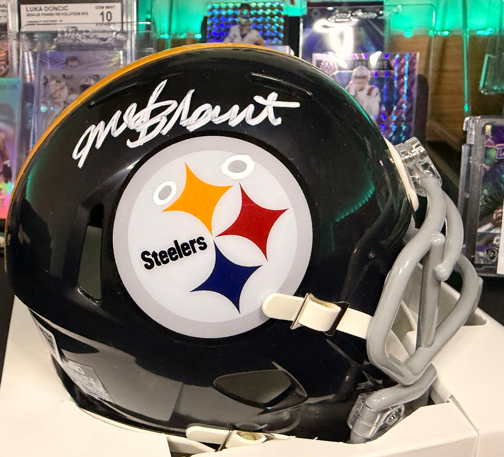 Mel Blount Signed Steelers Mini Helmet Beckett Witness Auto HOF