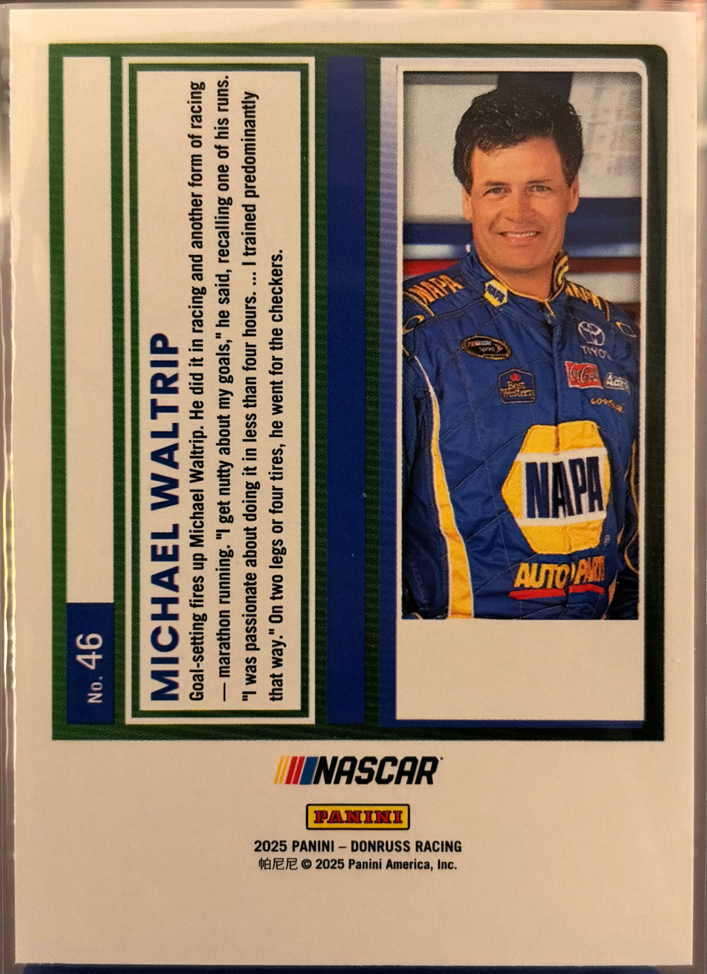 2025 Donruss Michael Waltrip Blue Holo Parallel 24/99 + Base NASCAR Lot
