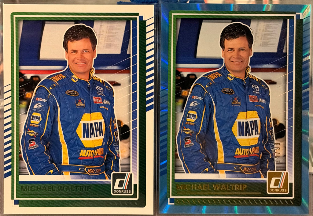 2025 Donruss Michael Waltrip Blue Holo Parallel 24/99 + Base NASCAR Lot