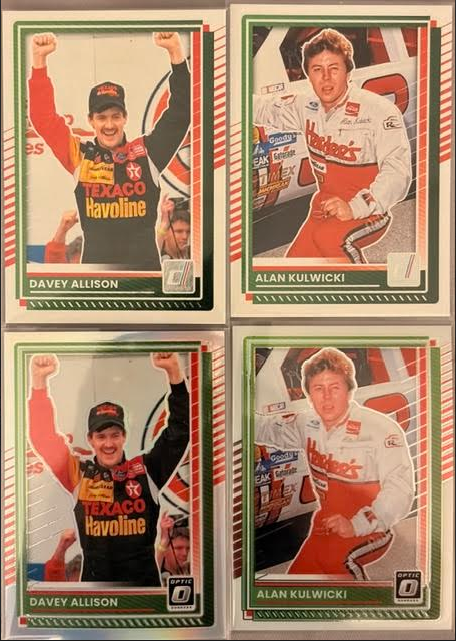Davey Allison Alan Kulwicki Donruss Optic NASCAR Legends 4 Card Lot w/ Parallels