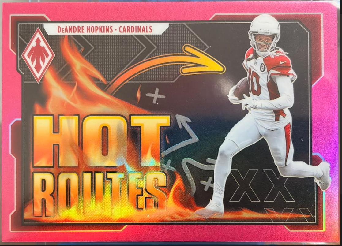 DeAndre Hopkins - Hot Route - Pink Refractor - 123/175 - SP 2021 - AZ Cardinals