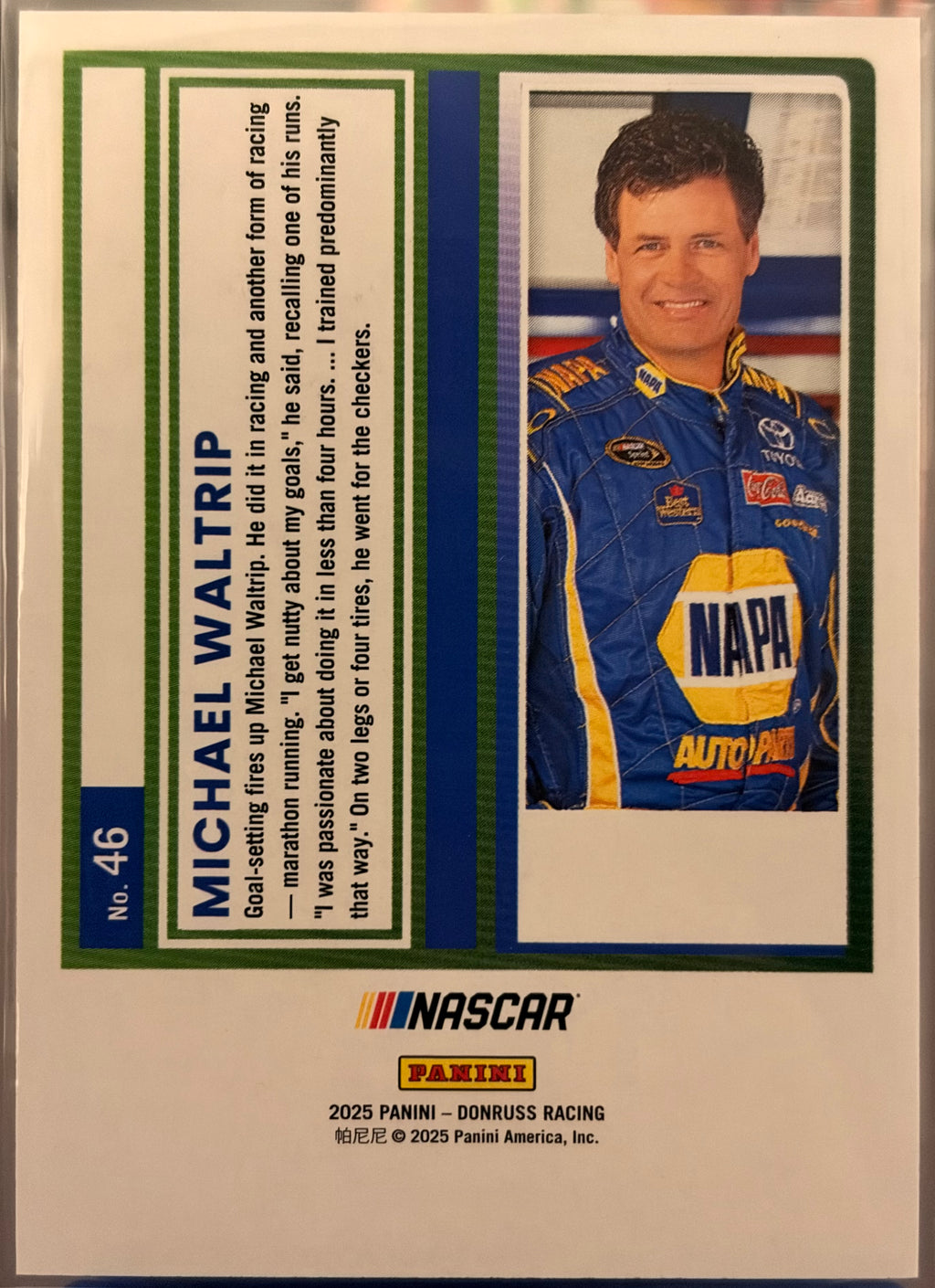 2025 Donruss Michael Waltrip Blue Holo Parallel 24/99 + Base NASCAR Lot