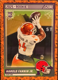 2025 Score Harold Fannin Jr Rookie RC - Halloween Spider Web Parallel - Cleveland Browns