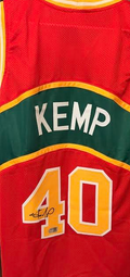 Shawn Kemp #40 Autographed Red Supersonics Custom Jersey SWAU COA Size XL