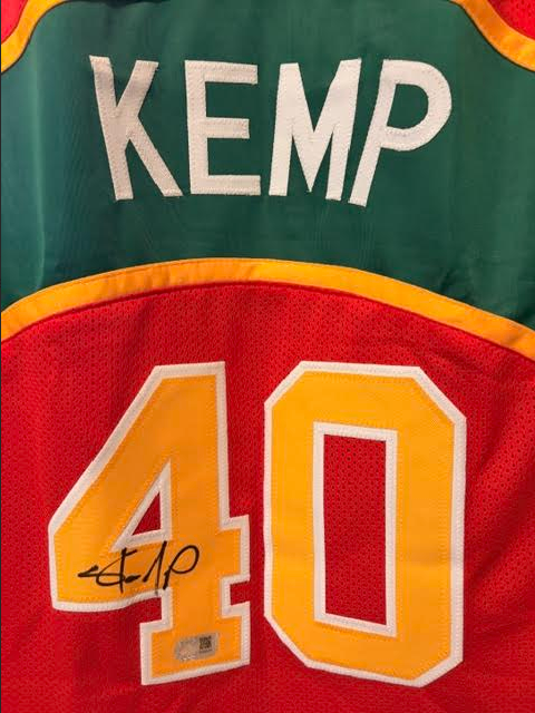 Shawn Kemp #40 Autographed Red Supersonics Custom Jersey SWAU COA Size XL