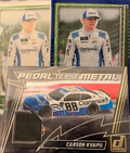 2025 Donruss Racing Carson Kvapil Pedal to the Metal Race Used Relic Lot