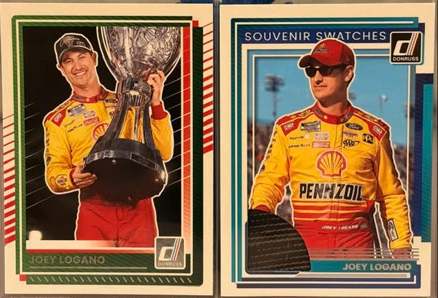 Joey Logano Donruss Souvenir Swatches NASCAR Tire Relic Card Lot (MEM)