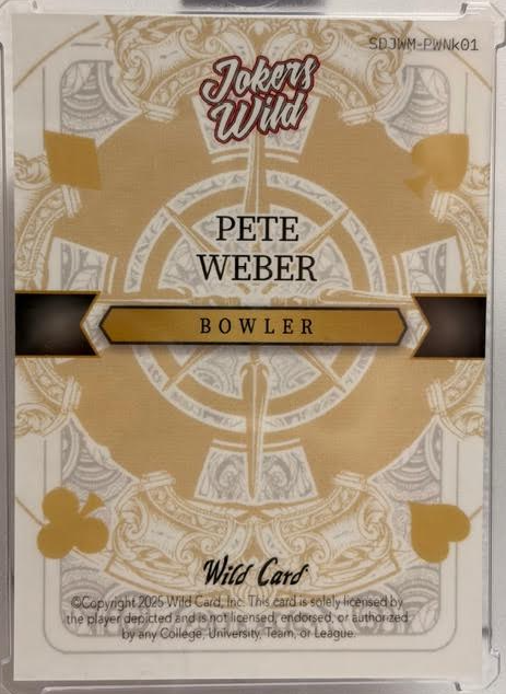 2025 Wild Card Jokers Wild Pete Weber 1/1 SSP Bowling Legend One of One
