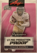 2024 Leaf Metal 1/1 Pre-production Proofs - Travis Hunter - Pink - SSP