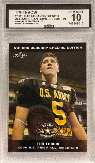 2012 Leaf Tim Tebow TT-6TH All-American Bowl CCG Gem Mint 10